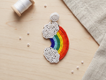 Cloud Rainbow Earring, Post Earrings, Beaded Earrings, Gift ideas, Spring Earrings, Summer Earrings, Woman's Earrings | 420