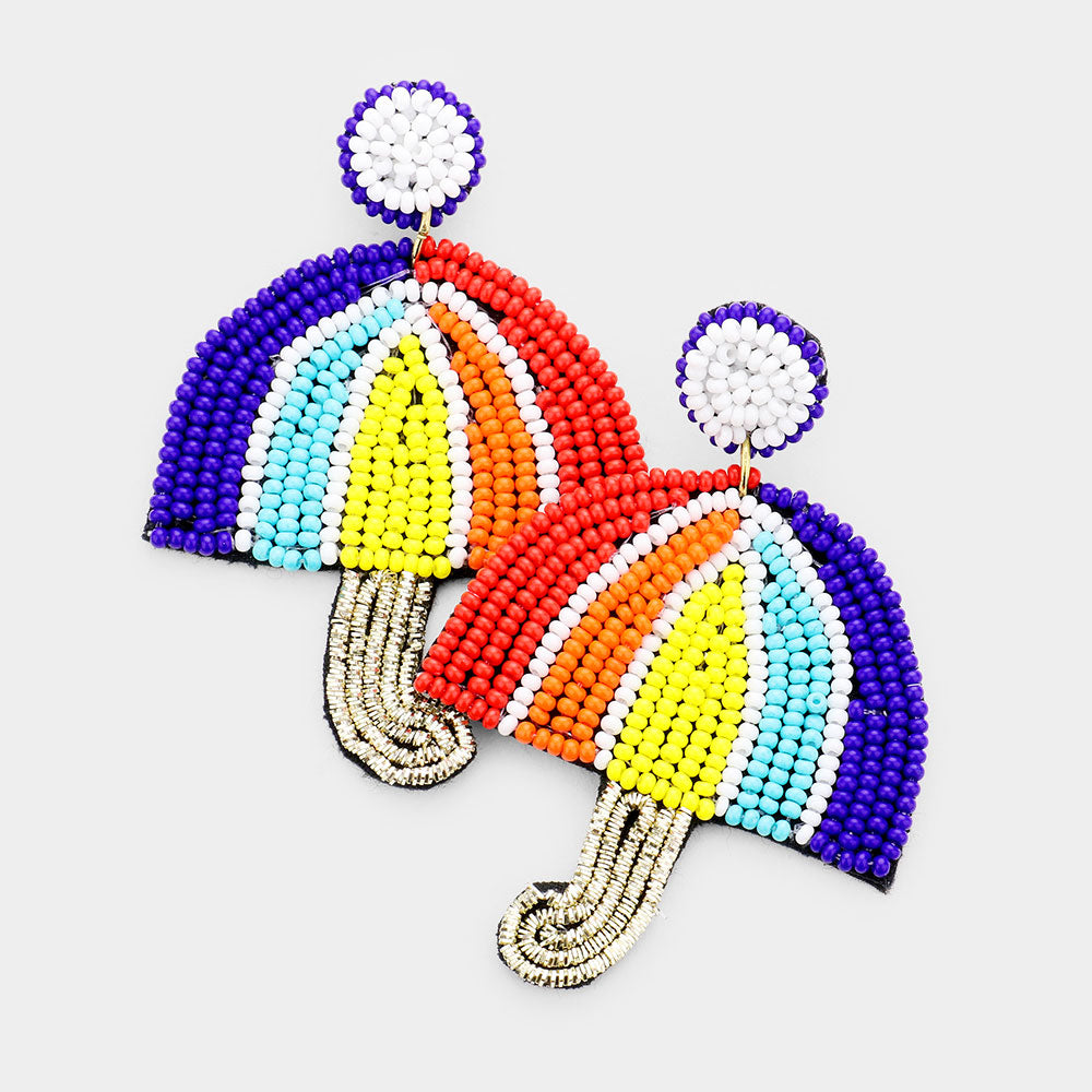 Rainbow Earring, Post Earrings, Beaded Earrings, Gift ideas | 422