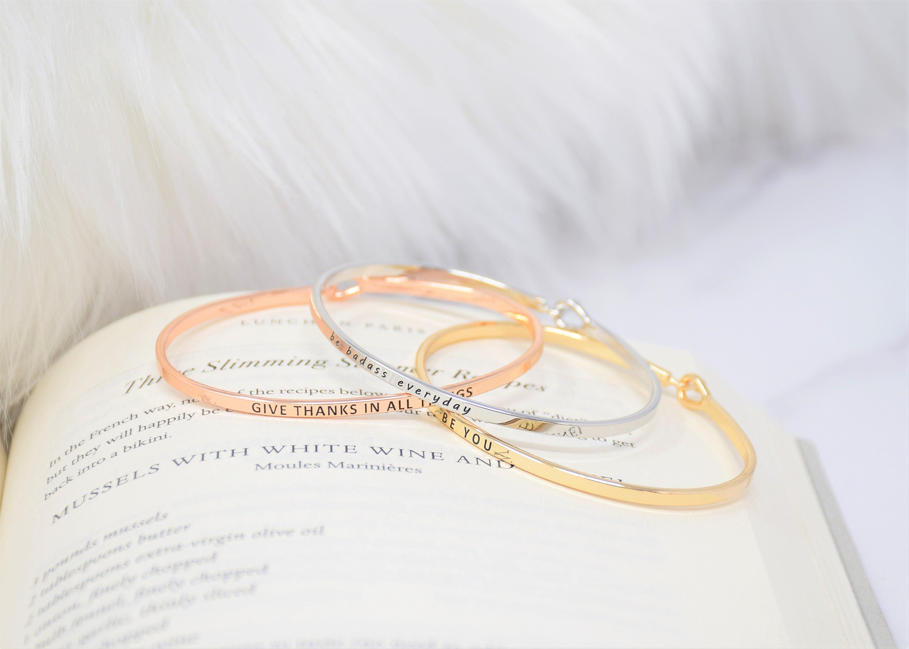 always be badass - Bracelet Bangle with Message for Women Girl Daughter Wife Holiday Anniversary Special Gift